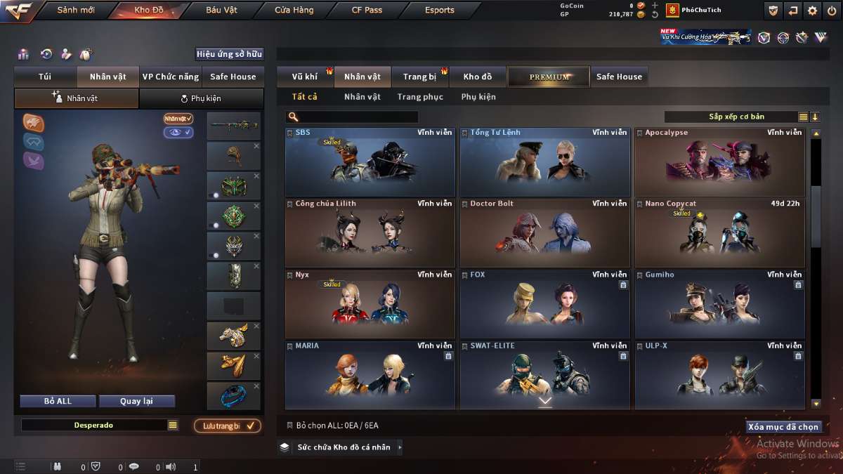 shop acc cf uy tin gia re